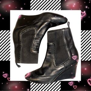Balenciaga Black Wedge Boots